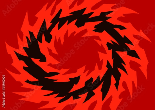 Fototapeta Abstract background with gradient spiral geometric pattern and with some copy space area