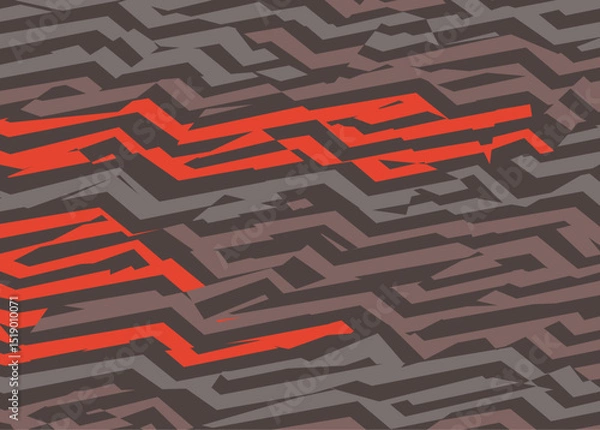 Fototapeta Abstract background with seamless geometric camouflage line pattern