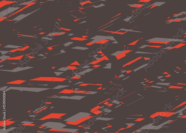 Fototapeta Minimalist background with abstract and irregular rough lines pattern. Abstract broken path pattern