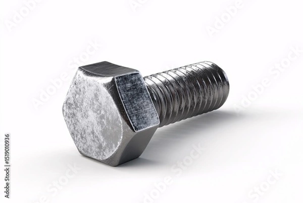 Obraz Bolt in 3D, realistic design, placed on a white surface for a clean look.