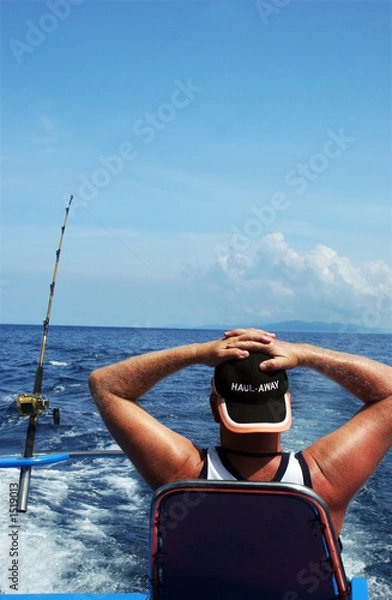 Fototapeta Man Gree Sea Fishing
