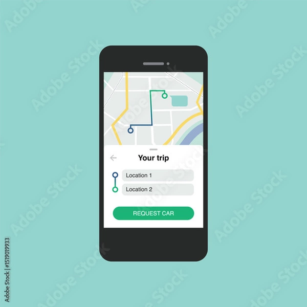Obraz Car service application on smartphone