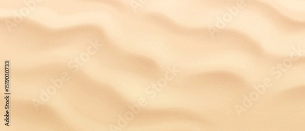 Fototapeta Sandy background, top view. Abstract sand texture with gentle waves in soft beige tones. Mimics natural sand dunes. Perfect for backgrounds and design projects. Warm soothing hues.