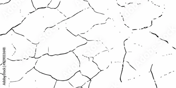 Fototapeta Abstract old wall grunge black and white concrete crack scratch in the pattern wall  grunge texture background.