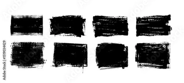 Fototapeta Set of Grunge Brush strokes , Paintbrush Grunge design elements, Hand drawn Grunge texture, horizontal text box backgrounds vector illustrator	