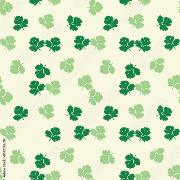 Obraz A wallpaper pattern without a patch of greenish leaves, a beige, vector pattern.