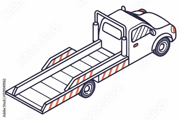 Fototapeta vector drawing of a truck