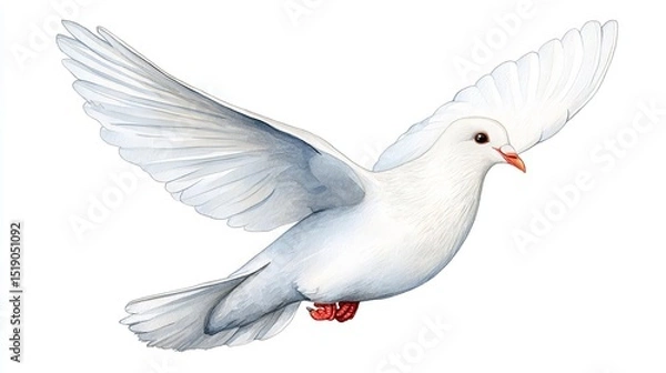 Fototapeta Winged dove with copy space, a representation of the New Testament Holy Spirit