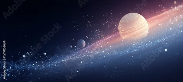 Fototapeta Planetary .Generative AI technology.	
