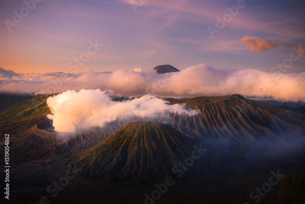 Obraz sunset in the mountains