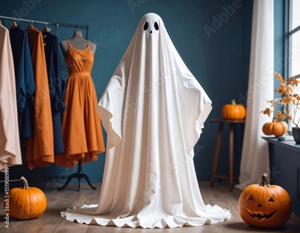 Fototapeta おばけとかぼちゃ　ハロウィン　秋のイベント