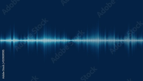 Fototapeta Waves of the equalizer. Audio wave talking. Voice speaking music sound line levels. Podcasting