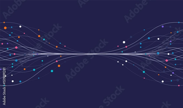Obraz Ai technology. Concept of artificial intelligence. Dots lines. Digital, communication, science, networks