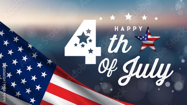 Obraz Happy 4th of July Background