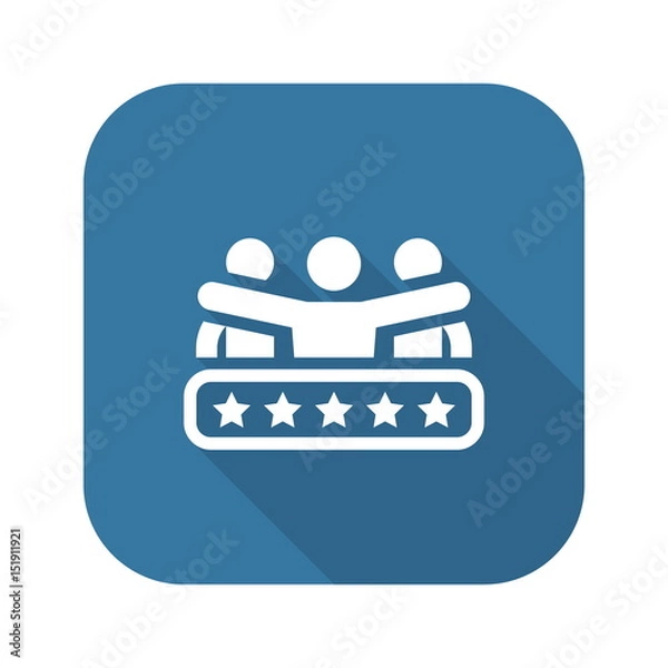Obraz Client Satisfaction Icon. Flat Design.