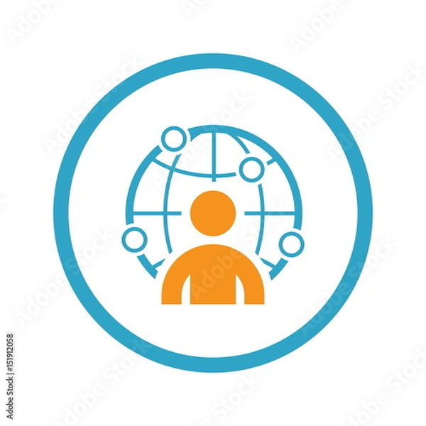 Obraz Global Business Icon. Flat Design.