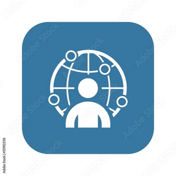 Obraz Global Business Icon. Flat Design.