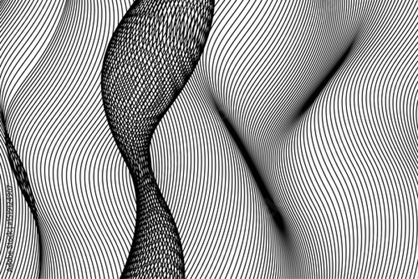 Fototapeta black and white background . liner pattern texture 