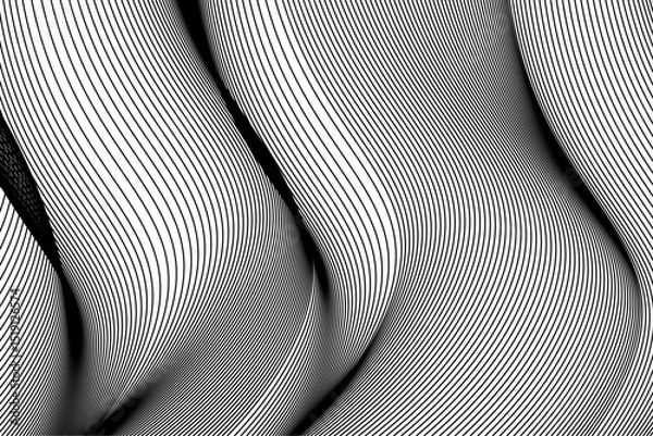 Fototapeta black and white background . liner pattern texture 
