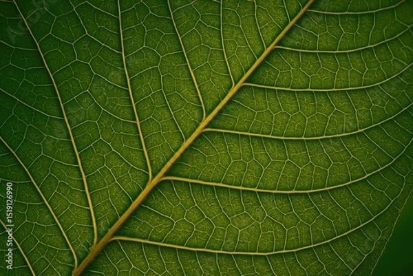 Fototapeta Leaf vein structure in macro view
