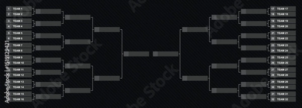 Fototapeta team bracket tournament design template