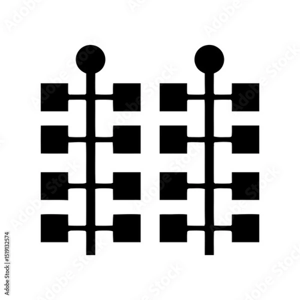 Fototapeta Cybersecurity shield icon with network lines for digital defense, data protection. Represents firewall tech, secure internet connections, online safety. For IT security themes.