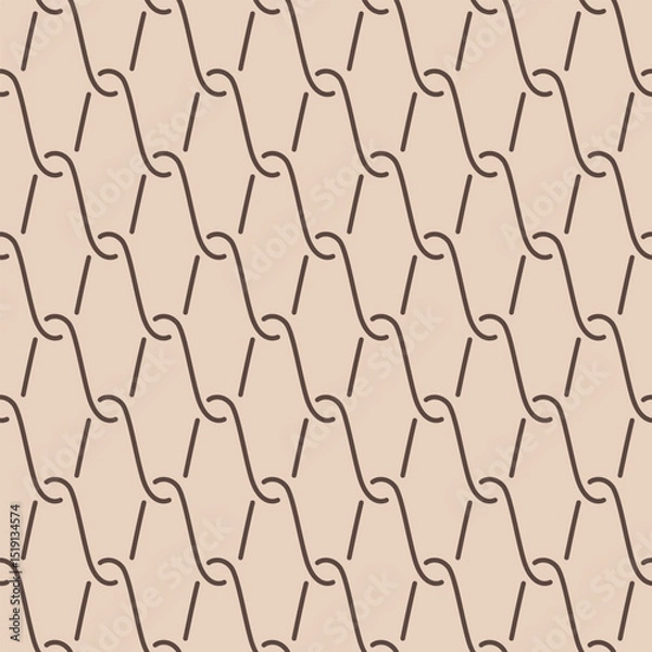 Obraz Japanese Curl Net Vector Seamless Pattern