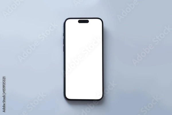 Obraz Smartphone Transparent PNG Image, Blank template for mockup , High quality device front view shadow Mobile phone app user experience UX or app UX