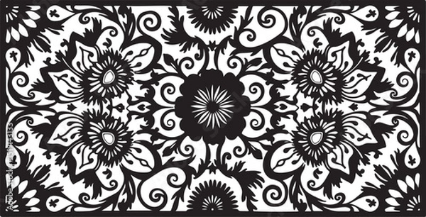 Fototapeta Elegant Laser Cut Floral Frames