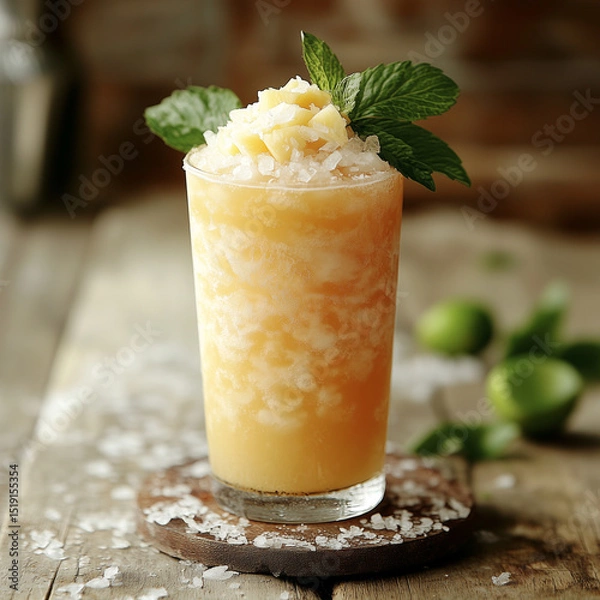 Obraz a photo of the cocktail Banana and pineapple
