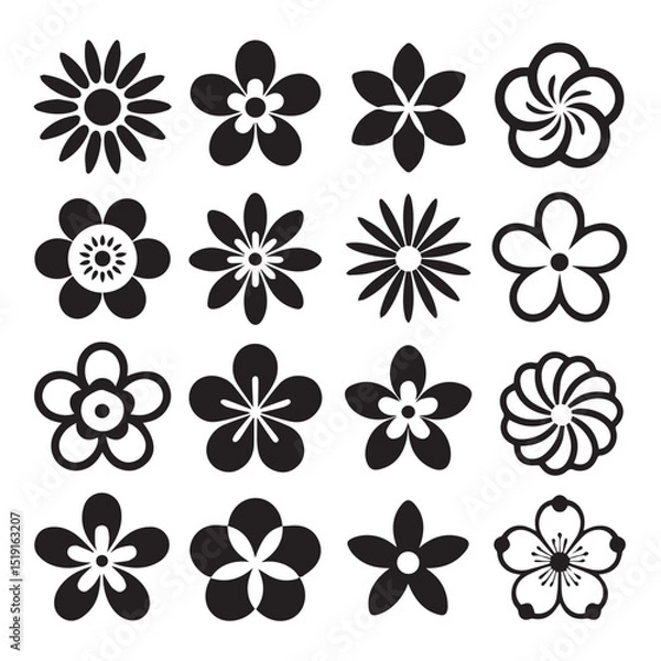 Fototapeta Flower Pattern (Black)
