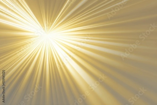Fototapeta Abstract image depicting a radiant, golden light emanating from a central point, radiating outwards in a starburst pattern, creating a dynamic and energetic visual effect