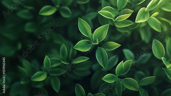 Fototapeta This picture shows a vibrant green leaf with sunlight filtering through, casting dappled shadows, giving a fresh and natural feeling.