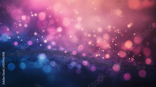 Fototapeta This picture shows a dreamy background with colorful bokeh lights twinkling against a dark backdrop, creating a romantic and mysterious atmosphere.