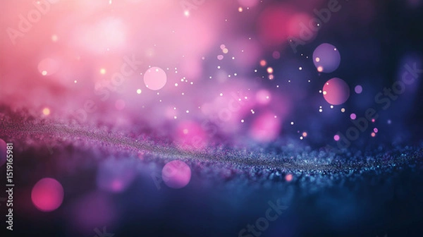 Fototapeta This picture shows a dreamy background with colorful bokeh lights twinkling against a dark backdrop, creating a romantic and mysterious atmosphere.