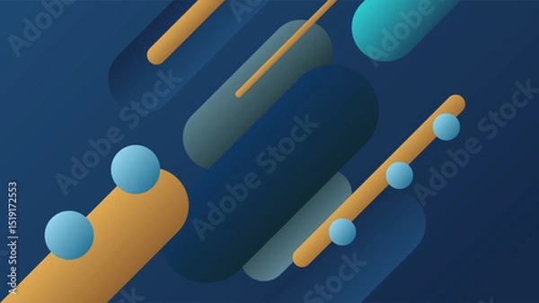 Fototapeta ABSTRACT BACKGROUND ELEGANT DARK BLUE GRADIENT SMOOTH LIQUID COLORFUL DESIGN WITH DIAGONAL GEOMETRIC SHAPES VECTOR TEMPLATE GOOD FOR MODERN WEBSITE, WALLPAPER, COVER DESIGN 