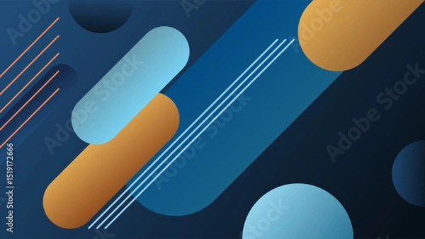 Fototapeta ABSTRACT BACKGROUND ELEGANT DARK BLUE GRADIENT SMOOTH LIQUID COLORFUL DESIGN WITH DIAGONAL GEOMETRIC SHAPES VECTOR TEMPLATE GOOD FOR MODERN WEBSITE, WALLPAPER, COVER DESIGN 
