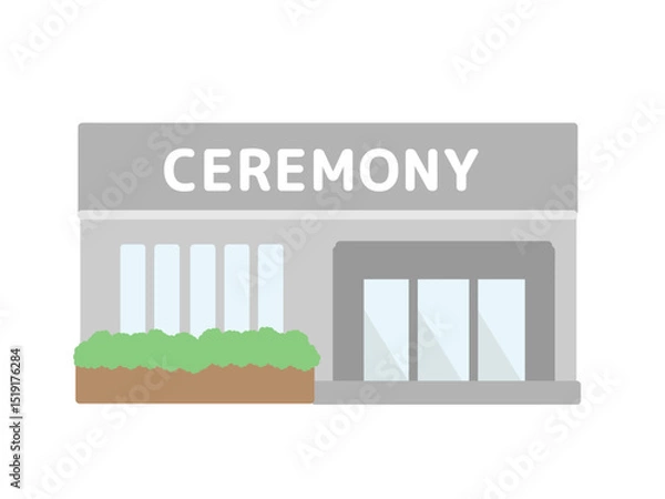 Fototapeta 葬儀場  建物  イラスト