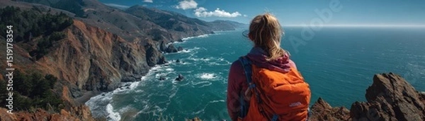 Fototapeta Experience nature as you witness someone taking a deep breath