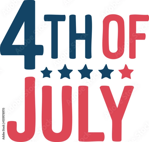 Obraz 4th of July Typography Design