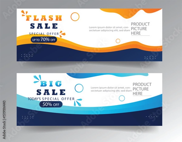 Fototapeta sale banner template design  big sale  flash sale. modern banner design.