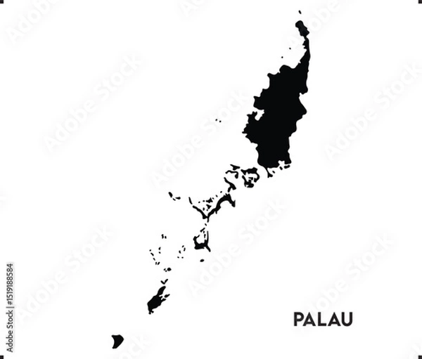 Fototapeta Palau icon vector design, Palau Logo design, Palau unique charm and natural wonders, Use it in your marketing materials, travel guides, or digital projects, Palau map logo vector, geography map logo