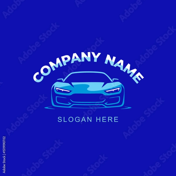 Obraz Modern car logo in vector style. Suitable for automotive, car rental, detailing, tuning, and repair branding projects.
