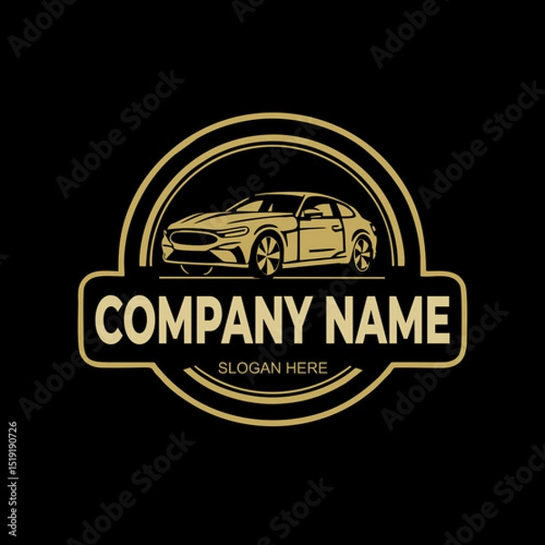 Obraz Modern car logo in vector style. Suitable for automotive, car rental, detailing, tuning, and repair branding projects.