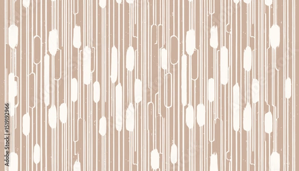 Fototapeta Abstract Geometric Seamless Pattern Trendy Beige and White Hexagon Design