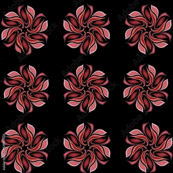 Fototapeta seamless pattern with flowers