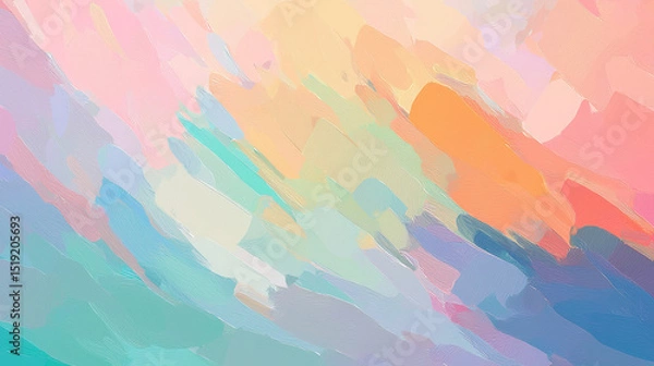 Fototapeta Abstract  background art painting pastel color elegant wallpaper design Painting texture Modern artistic pattern with oil brushstroke, pallet knife paint on canvas wallpaper illustration for design.