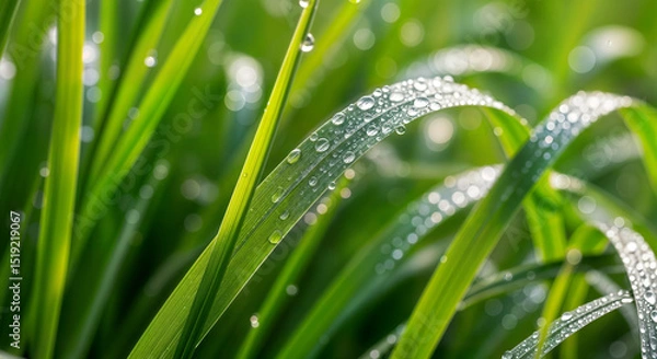 Fototapeta green background with grass
