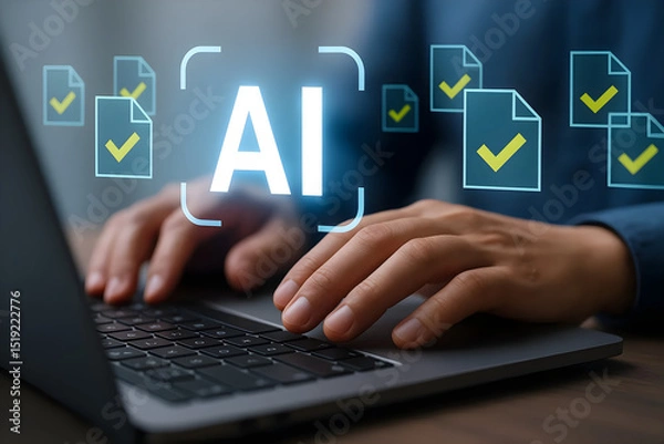 Fototapeta Ai automation software for document processing and workflow management 