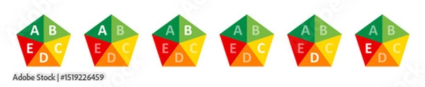 Obraz Nutrition scores displayed as colorful visual indicators in a concise format for food assessment